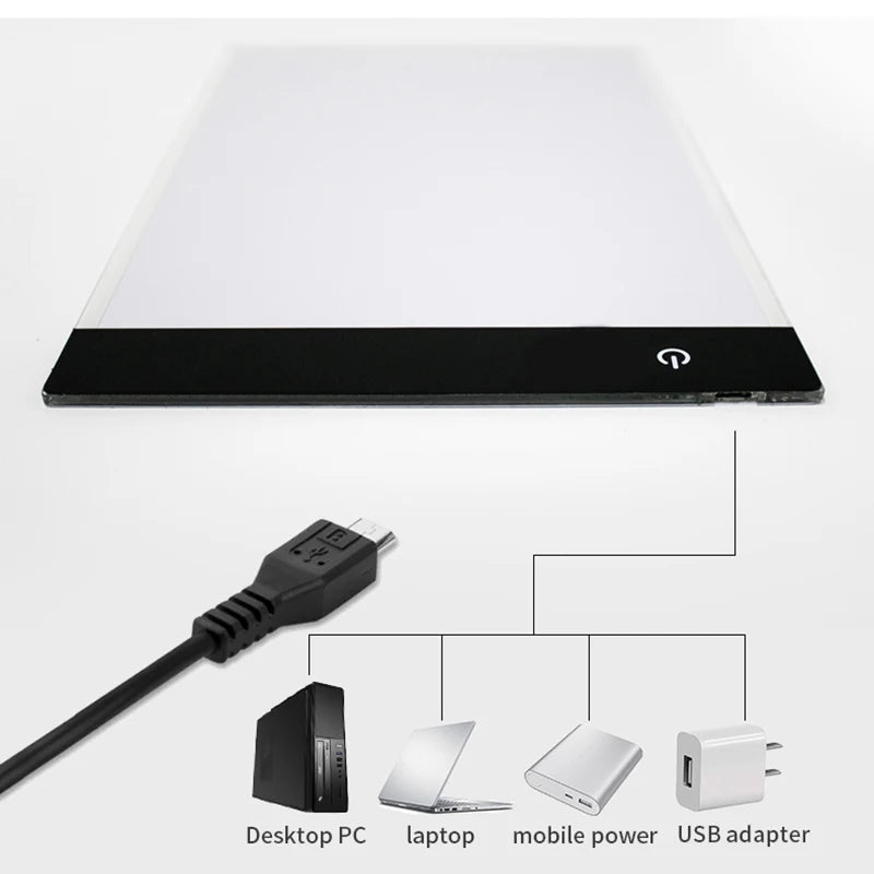 A4 Dimmable LED Drawing Pad for Kids - Educational, Creative Painting Toy and Gif