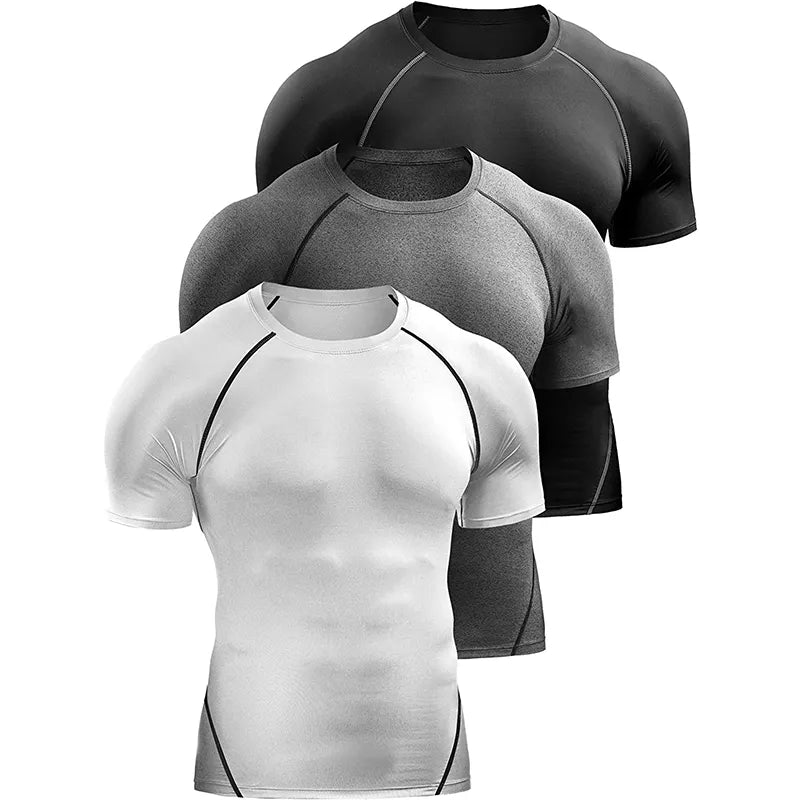 Men's Compression T-Shirt - Quick Dry, Athletic Sportswear for Gym and Running