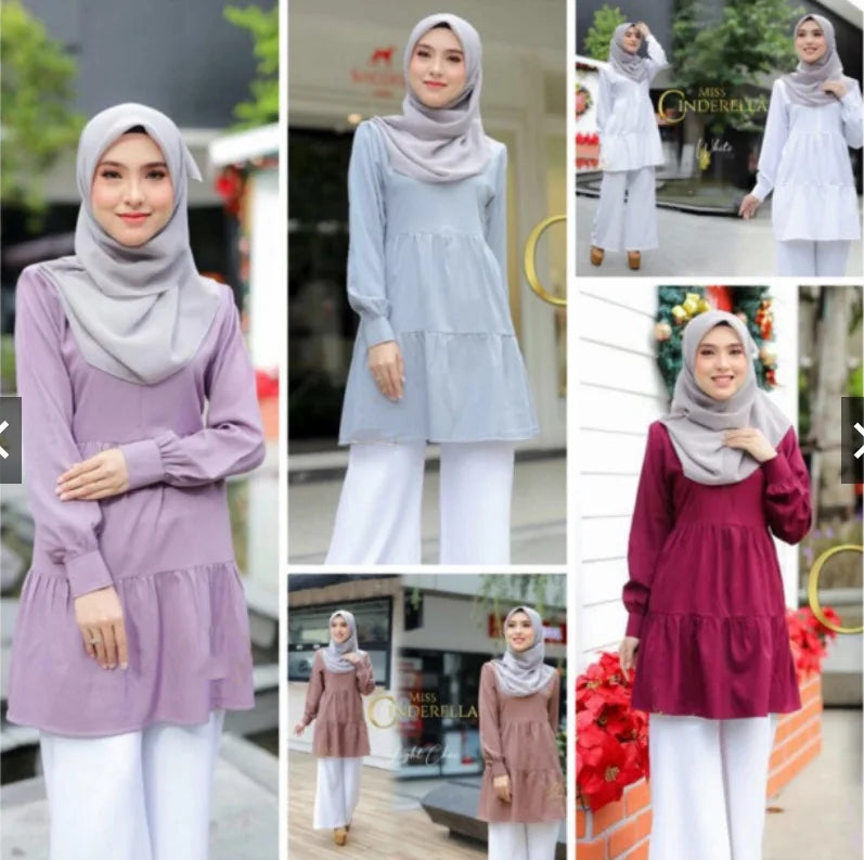 Muslim Women Blouse Islamic Clothing for Girls Long Sleeve Tops Woman Islamism Blouses Abayas for Women Turkish T-shirts