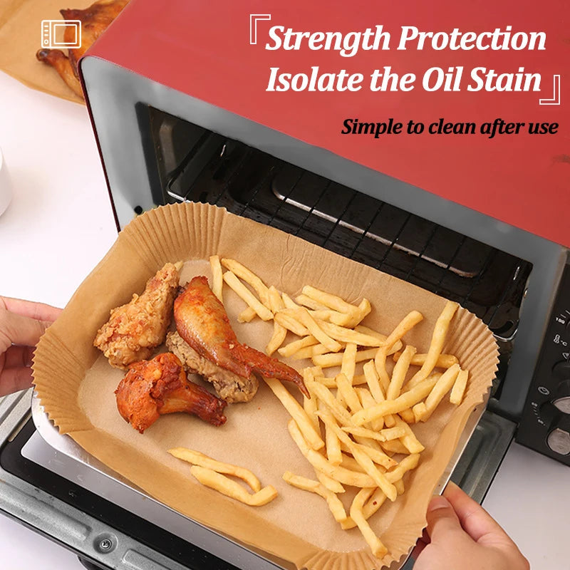 Disposable Air Fryer Paper - Non-Stick Baking Mat for Kitchen Airfryer