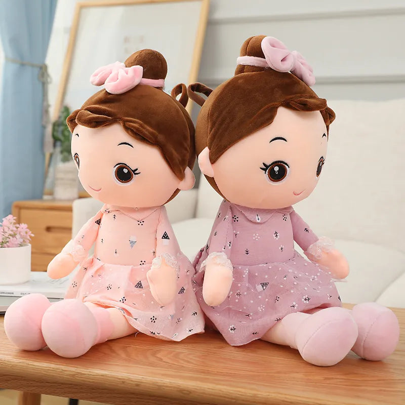 45cm Kawaii Plush Girl Dolls with Rabbit Ear Soft Stuffed Dolls Lovely Plush Toys Girl Toys Kids Birthday Valentine Gift