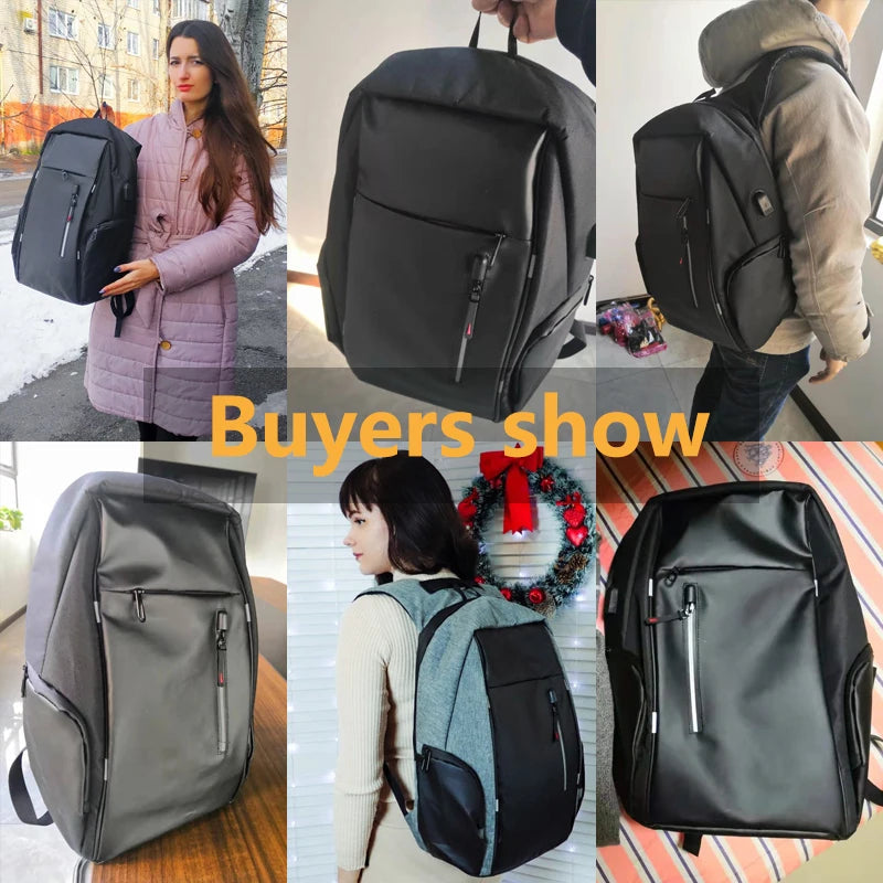CEAVNI Backpack for Men - USB Charging, Waterproof, 15.6 Inch Laptop Compartment - Casual Oxford Male Business Bag - Mochila Computer Notebook Backpacks