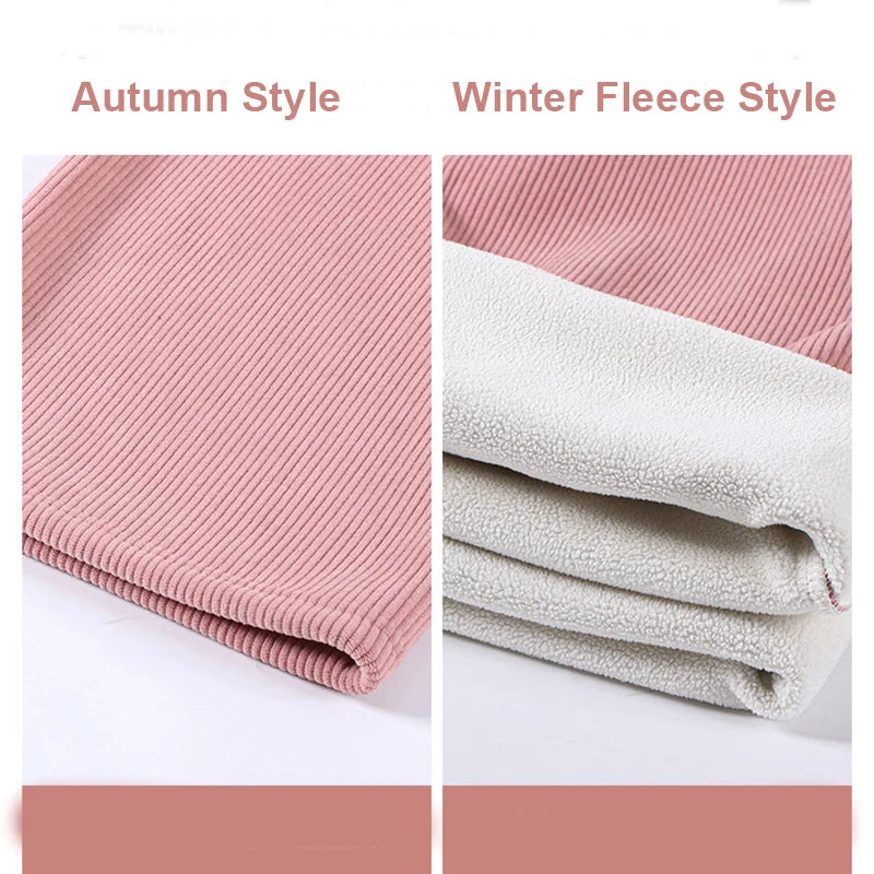 Women Long Pants Autumn Winter Women Elastic Waist Straight Long Wide leg pants 2023 Casual Female Long Pants Trousers