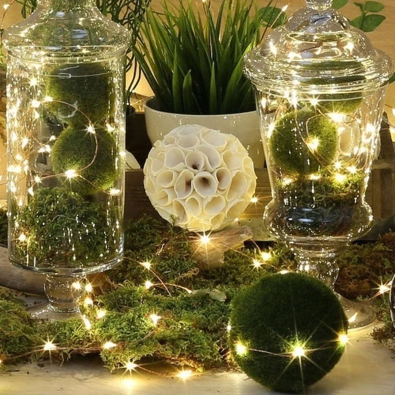 20M USB/Battery LED String Light Copper Silver Wire Garland Light Waterproof Fairy Lights For Christmas Wedding Party Decoration