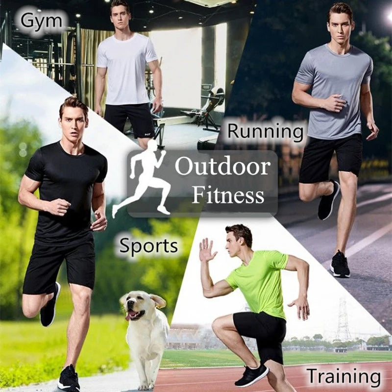 Men's Quick Dry Round Neck T-Shirt for Gym and Sports - Moisture-Wicking, Lightweight