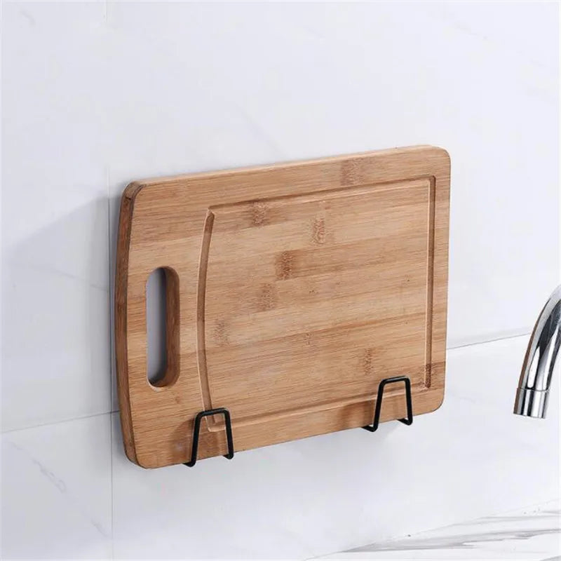 Stainless Steel Kitchen Sink Shelf with Adhesive Hooks for Sponges and Storage