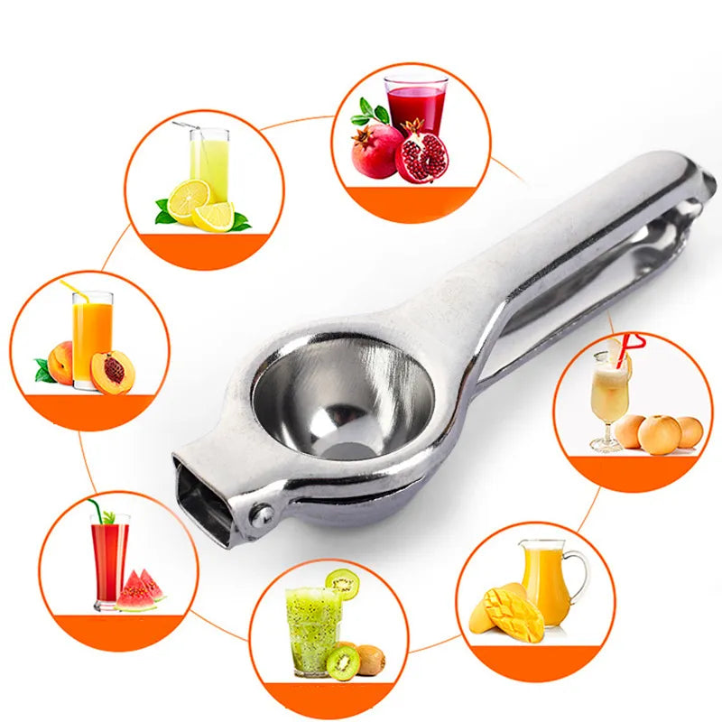 Stainless Steel Lemon Squeezer - Manual Juicer for Citrus and Orange Juice