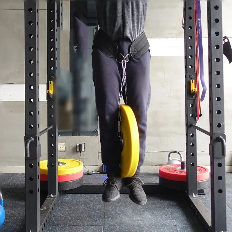 Thicken Weight Lifting Belt with Chain for Pull Ups, Chin Ups, and More"
