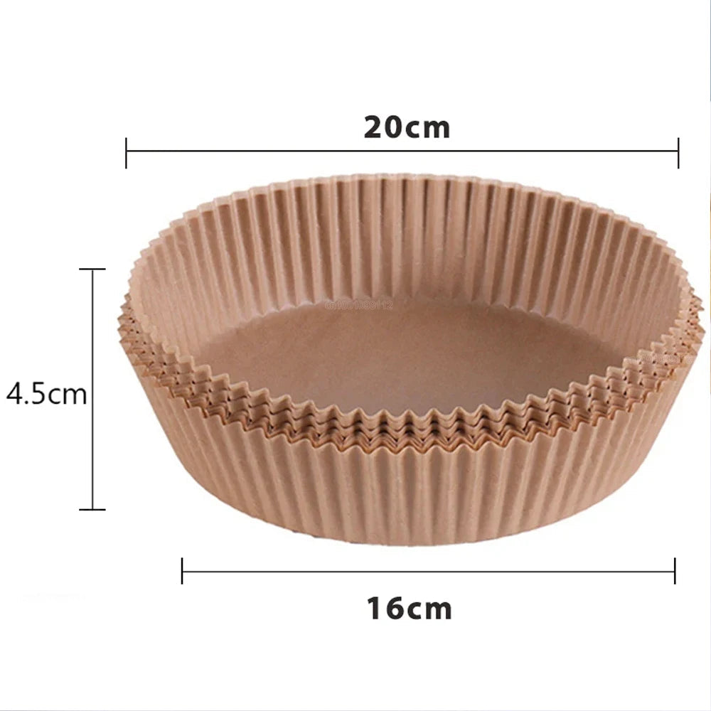 50/100Pcs Non-Stick Air Fryer Disposable Paper Liners