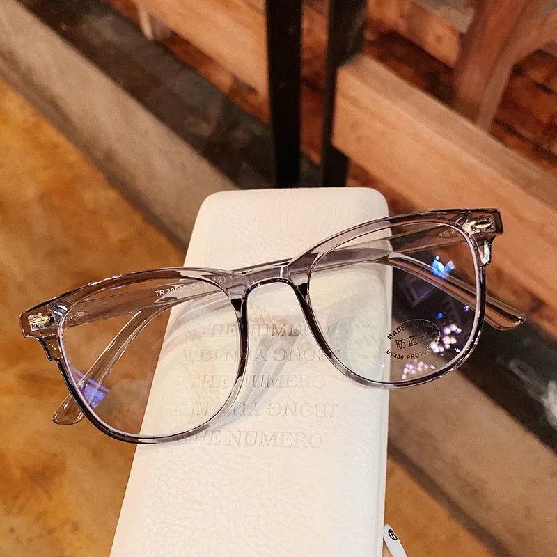 Anti Blue Light Myopia Glasses for Women and Men - Ultralight Clear Transparent Nearsighted Eye Glasses with Diopter from -1.0 to -6.0