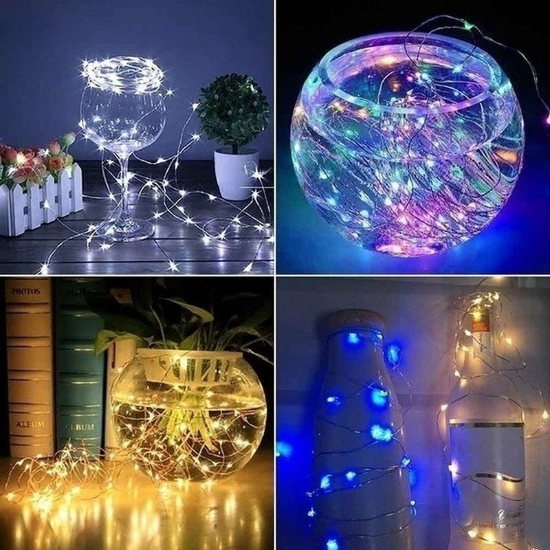 20M USB/Battery LED String Light Copper Silver Wire Garland Light Waterproof Fairy Lights For Christmas Wedding Party Decoration