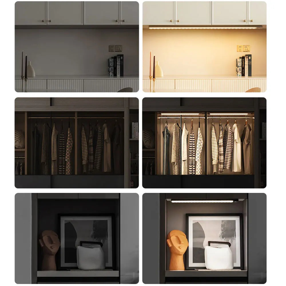 Night Light Motion Sensor - USB LED Wireless Under Cabinet Light for Kitchen, Bedroom, Wardrobe
