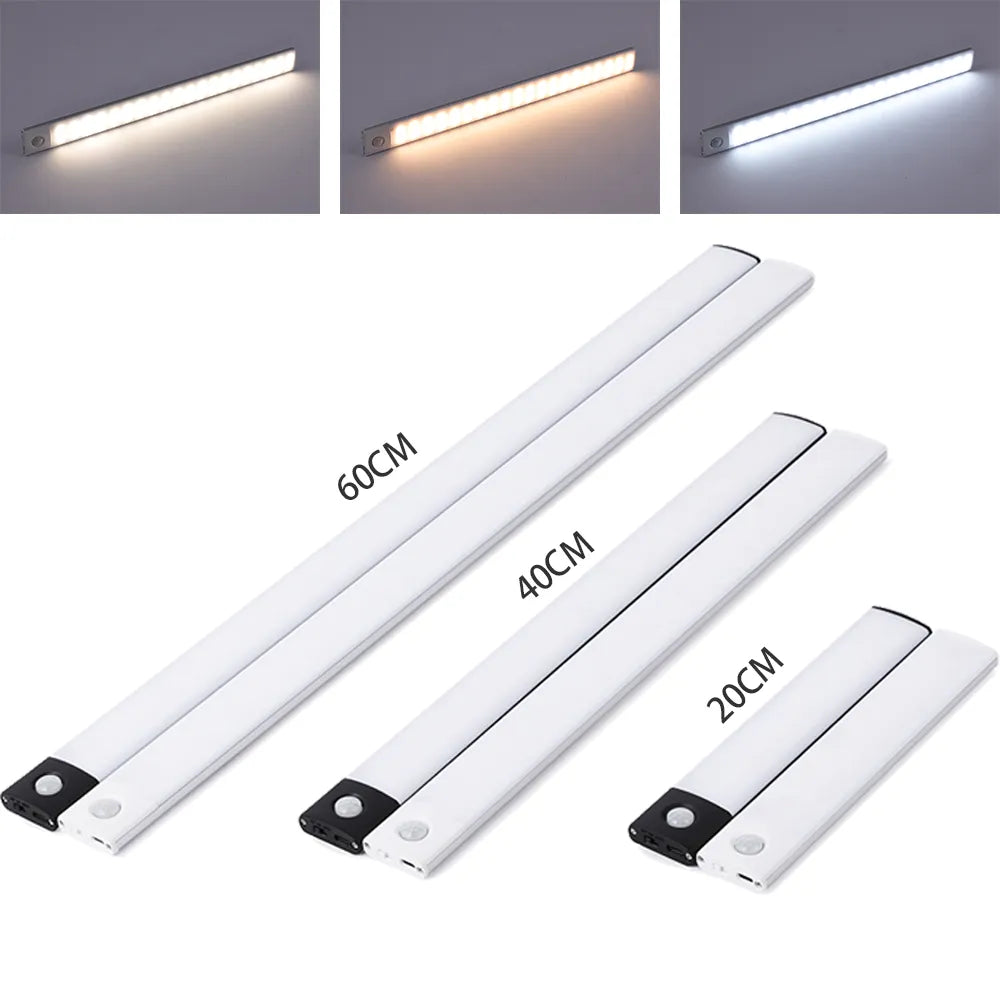 Night Light Motion Sensor - USB LED Wireless Under Cabinet Light for Kitchen, Bedroom, Wardrobe