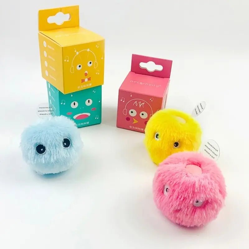 Interactive Ball Smart Cat Toys Plush Electric Catnip Training Toy Kitten Touch Sounding Pet Product Squeak Toy Ball - Etawia Products