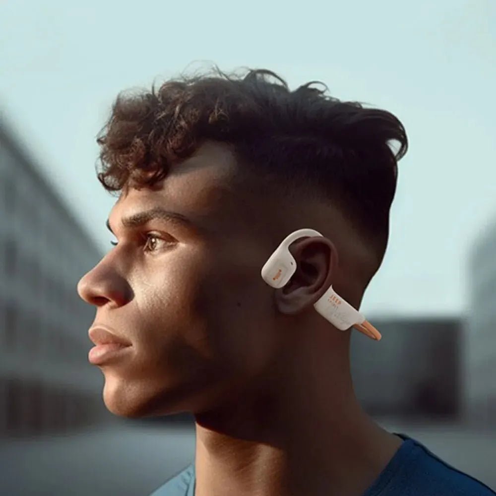 JEEP Real Bone Conduction Headphones Bluetooth Wireless Earphones Waterproof Sports Headset with Mic for Workouts Running - Etawia Products