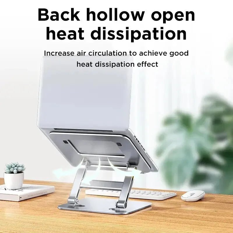 Laptop Stand Foldable Aluminium Alloy Portable Laptop Stand High Quality Computer Stand Suitable for Laptops up to 17.3 Inch - Etawia Products