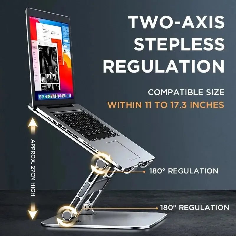 Laptop Stand Foldable Aluminium Alloy Portable Laptop Stand High Quality Computer Stand Suitable for Laptops up to 17.3 Inch - Etawia Products