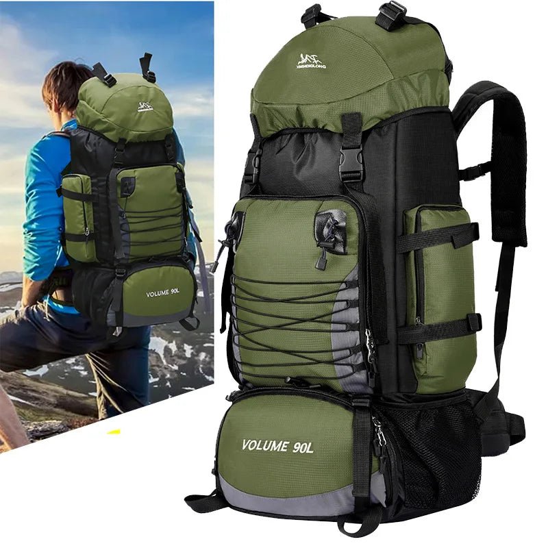 Large 90L Travel Bag Camping Backpack - Hiking, Army, Climbing Bags - Mountaineering Sport Bag - Outdoor Shoulder Rucksack for Men and Women - Etawia Products
